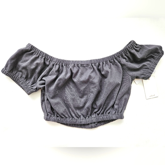 Aritizia Adelisa Off The Shoulder Cropped Top, Size XXS - Picture 2 of 5